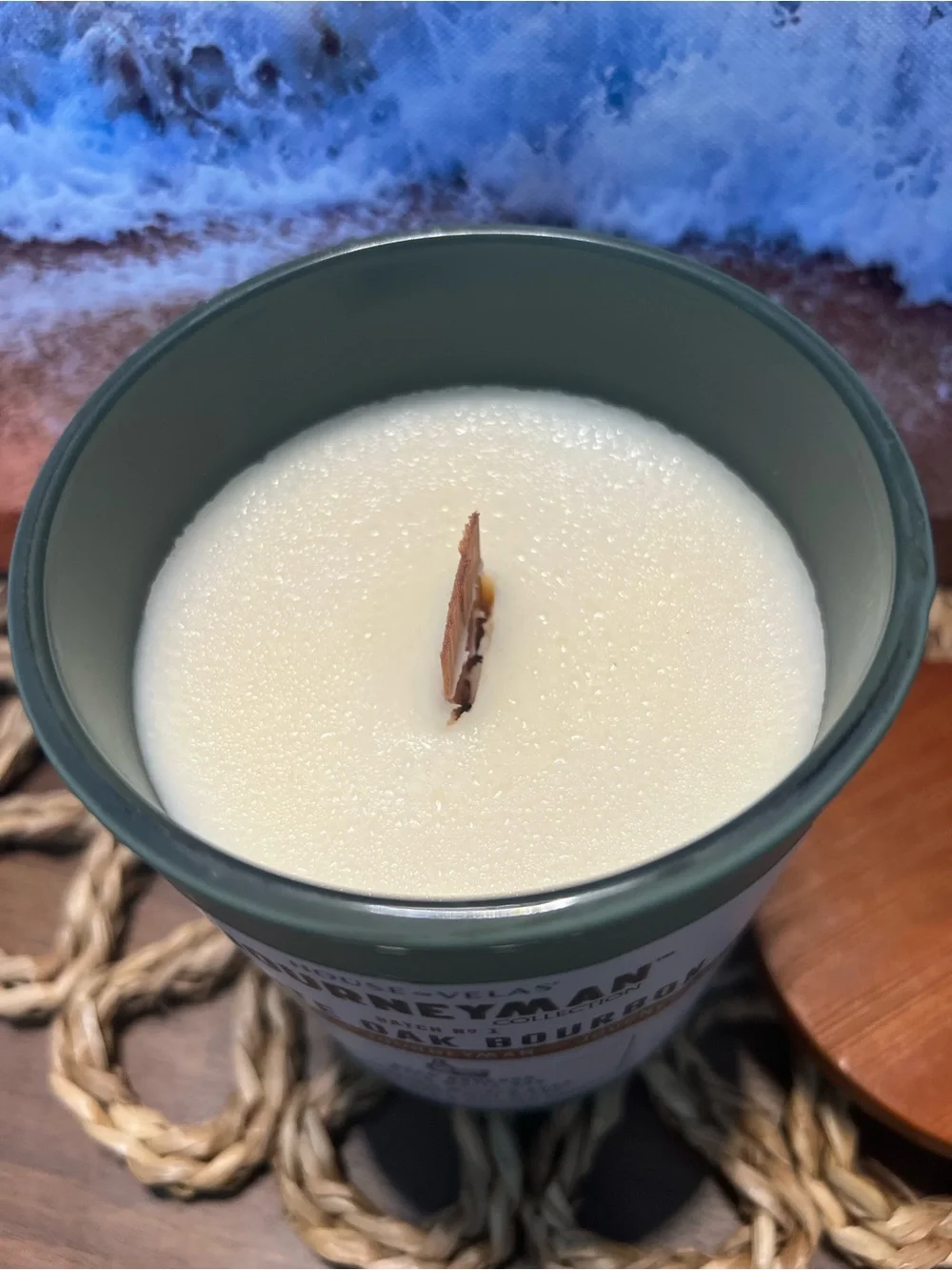Journeyman White Oak Bourbon Scented Candle - Green